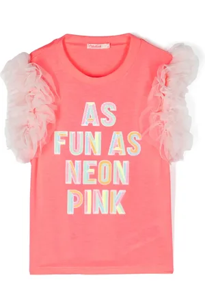 Billieblush T-shirt volanté à slogan appliqué