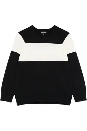 Emporio Armani Pull à logo en caoutchouc
