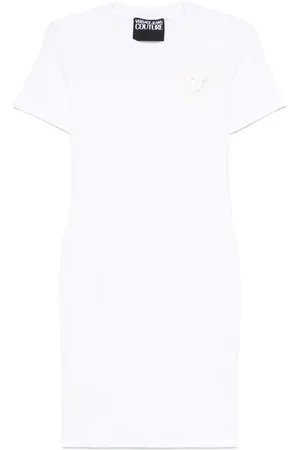 VERSACE Robe courte à logo imprimé