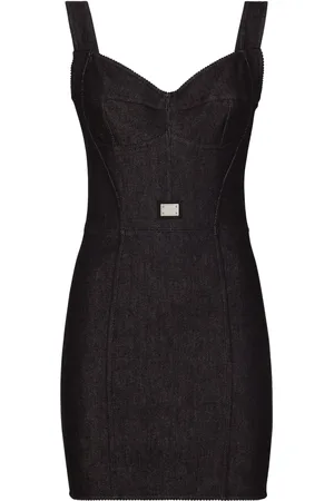 Dolce & Gabbana Robe-bustier à plaque logo