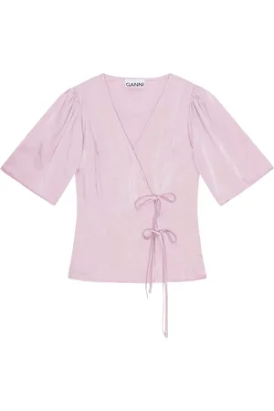 Ganni Blouse cache-cœur à col v