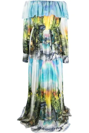 Philipp Plein Robe longue Hawaii à design plissé