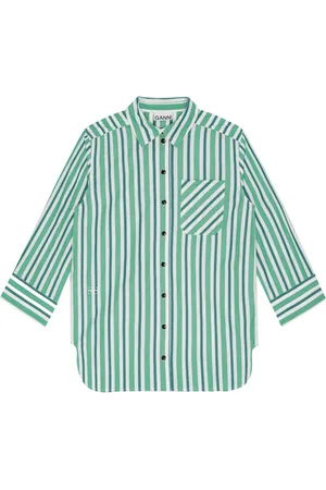 Ganni Chemise en coton biologique à rayures
