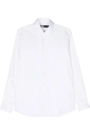 Karl Lagerfeld Chemise en popeline à col pointu