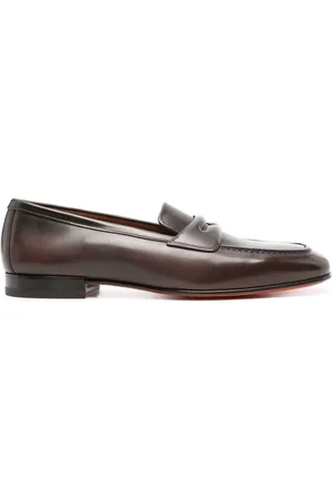 santoni Mocassins Figaro en cuir
