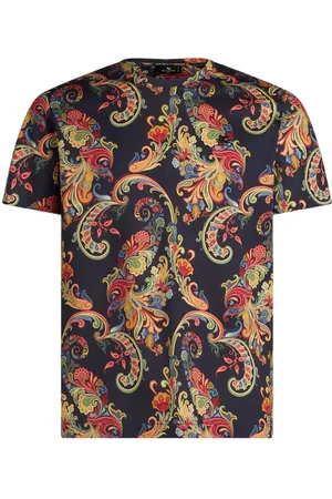Etro T-shirt en coton à imprimé cachemire