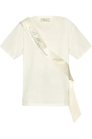 BLUMARINE T-shirt à logo strassé