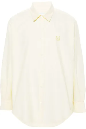 Maison Kitsuné Chemise en coton à logo brodé