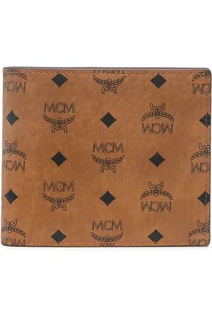 MCM Portefeuille pliant à logo imprimé