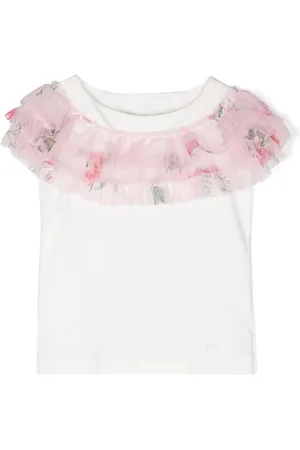 MONNALISA T-shirt en coton à volants
