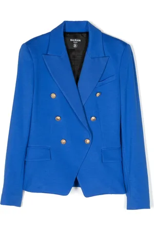 Balmain Manteau croisé à boutons embossés