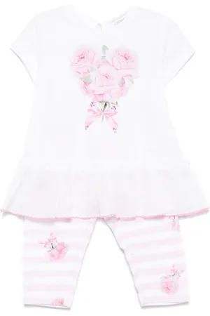 MONNALISA Ensemble haut-pantalon à fleurs