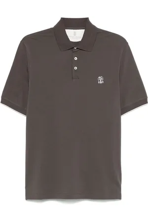 Brunello Cucinelli Polo à logo imprimé