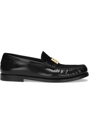 Dolce & Gabbana Mocassins en cuir à plaque logo