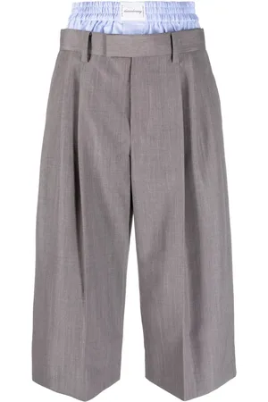 Alexander Wang Pantalon crop à taille double