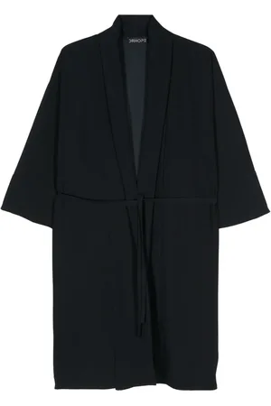 DRHOPE Manteau à taille ceinturée