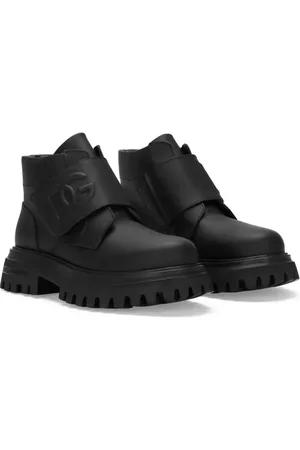 Dolce & Gabbana Bottines en cuir à logo embossé