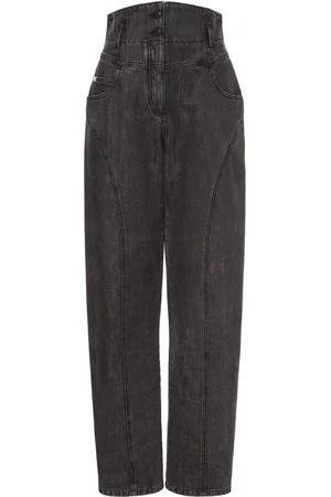 Alberta Ferretti Jean droit à taille haute