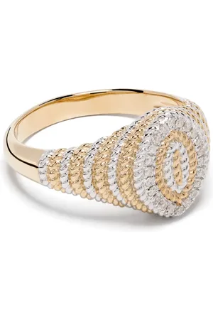 YVONNE LÉON Mini chevalière Marquise en 9ct