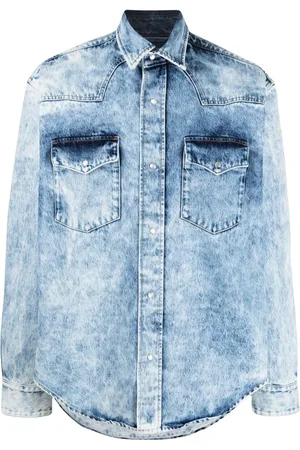 VTMNTS Chemise en jean à effet délavé