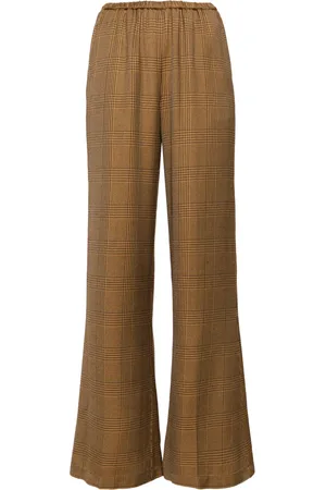 FORTE FORTE Pantalon évasé à carreaux