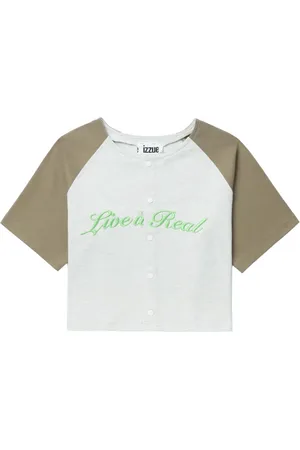 Izzue T-shirt en coton à design colour block