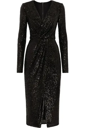 Dolce & Gabbana Robe courte ornée de sequins à col v