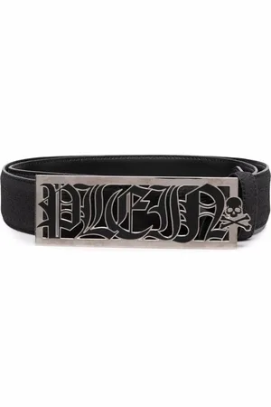 Philipp Plein Ceinture en cuir à plaque logo
