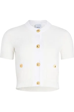 Patou Cardigan crop en maille gaufrée