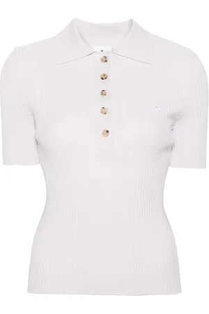 Courrèges Polo Iconic en maille nervurée