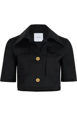 Patou Veste crop à manches courtes