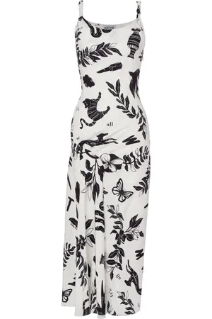 Moschino Robe mi-longue à imprimé graphique