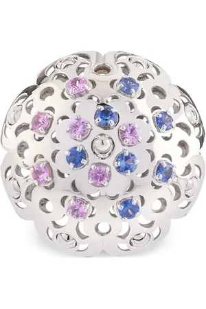 Officina Bernardi Bague Damasco en or blanc 18ct sertie de saphirs