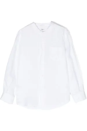 Il gufo Chemise en lin à col officier