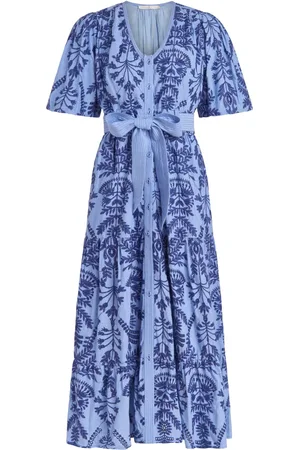 Marie Oliver Robe mi-longue Natty à fleurs