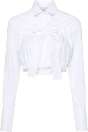 Patou Blouse crop à détail de nœud