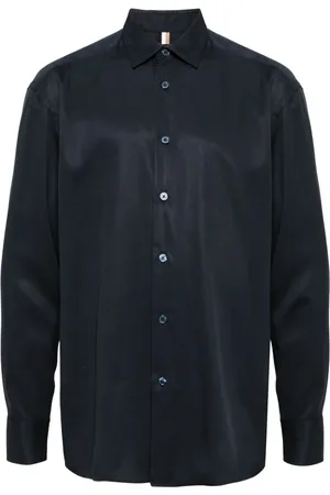 HUGO BOSS Chemise en coton à manches longues