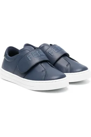 Fendi Baskets en cuir à attache scratch