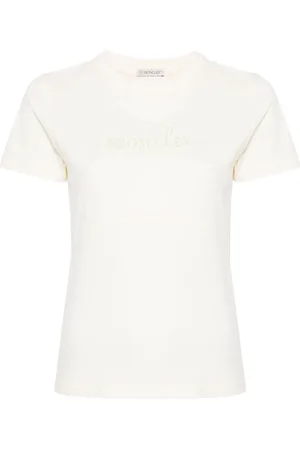 Moncler T-shirt en coton à logo brodé