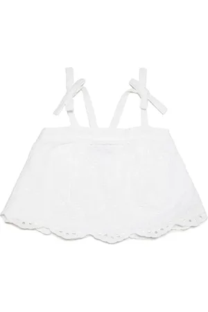 MAX&Co. Kids Haut en coton à dentelle fleurie