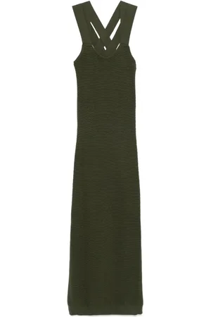 Patou Robe mi-longue à bretelles croisées
