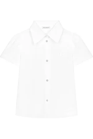 Dolce & Gabbana Chemise en coton à logo appliqué