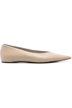 Totême Ballerines en cuir The Asymmetric à design métallisé