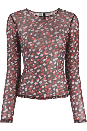 Cynthia Rowley Haut imprimé à manches longues