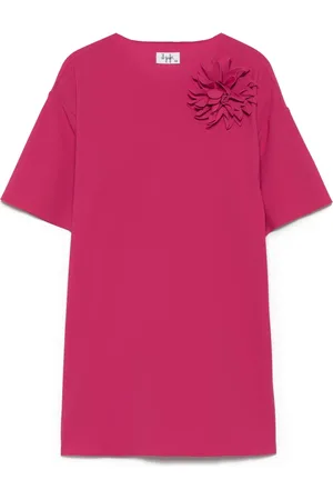 Il gufo Robe à fleurs appliquées
