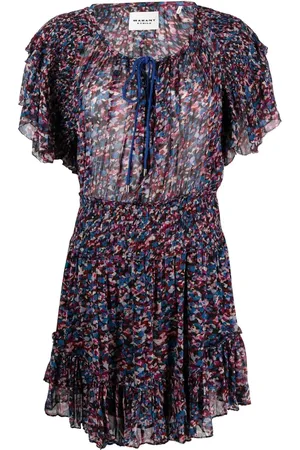 Marant Etoile Robe courte Florise à fleurs imprimées