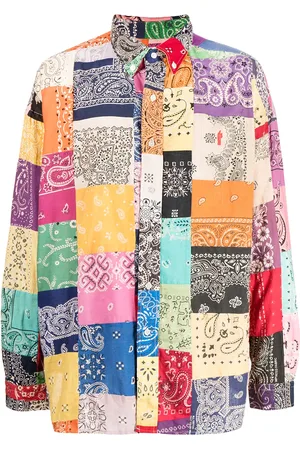 READYMADE Chemise en coton à design patchwork