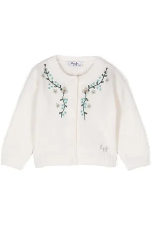 Il gufo Cardigan à fleurs brodées