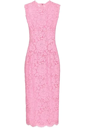 Dolce & Gabbana Robe mi-longue à fleurs en dentelle