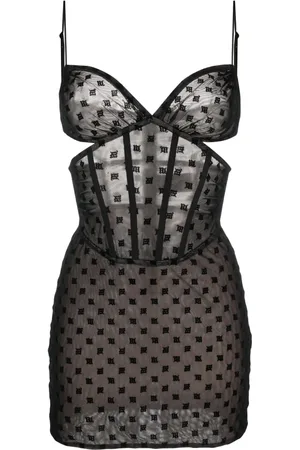 MISBHV Robe courte à motif monogrammé
